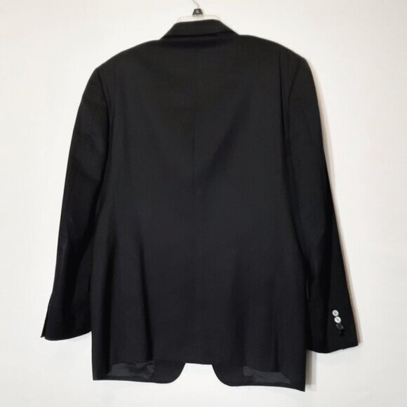 MEN'S JOSEPH ABBOUD Black Wool Suit Coat, Blazer, Sport Coat; Size 42R - Picture 3 of 6